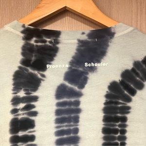 Proenza Schouler Tie Dye Logo Long Sleeve Tshirt in Size Medium